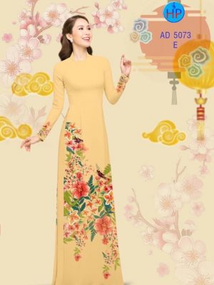 Vải áo dài hoa 3D đẹp mới ra AD 5073 20 Vai ao dai hoa 3D dep moi ra AD 5073