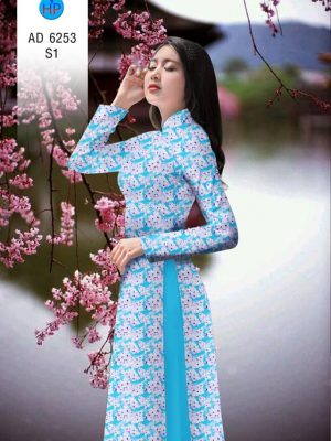 Vải áo dài hoa đều thiết kế 2019 AD 6253 20 Vai ao dai hoa deu thiet ke 2019 AD 6253