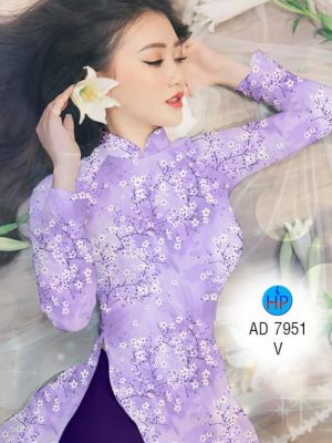 Vải áo dài hoa đều thiết kế 2019 AD 7951 20 Vai ao dai hoa deu thiet ke 2019 AD 7951