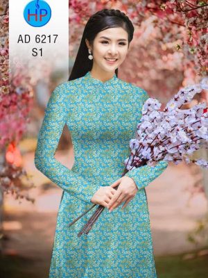 Vải áo dài hoa nhí đều kiểu mới AD 6217 20 Vai ao dai hoa nhi deu kieu moi AD 6217