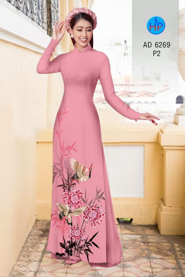 Vai ao dai hoa va chim moi ra AD 6269