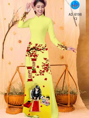 Vải áo dài năm mới đón tết mới ra AD 6198 20 Vai ao dai nam moi don tet moi ra AD