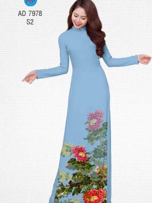 Vải áo dài Cúc đại đoá mới ra AD 7978 30 1575272081 869 Vai ao dai Cuc dai doa moi ra AD 7978