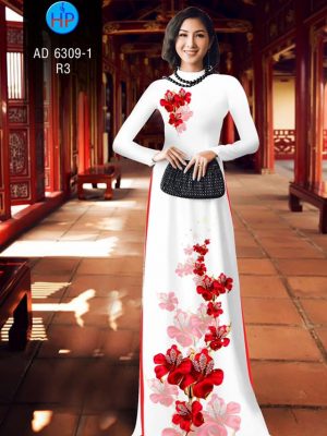 Vải áo dài hoa 3D đẹp kiểu mới AD 6309 27 1575272732 124 Vai ao dai hoa 3D dep kieu moi AD 6309