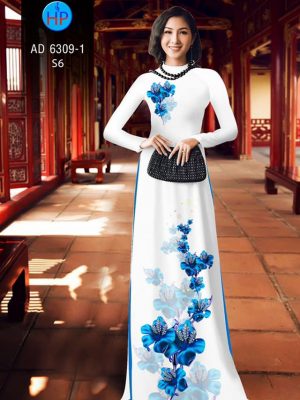Vải áo dài hoa 3D đẹp kiểu mới AD 6309 21 1575272732 323 Vai ao dai hoa 3D dep kieu moi AD 6309