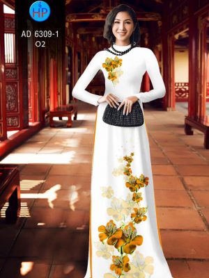 Vải áo dài hoa 3D đẹp kiểu mới AD 6309 23 1575272732 712 Vai ao dai hoa 3D dep kieu moi AD 6309