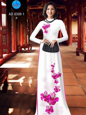 Vải áo dài hoa 3D đẹp kiểu mới AD 6309 24 1575272732 924 Vai ao dai hoa 3D dep kieu moi AD 6309