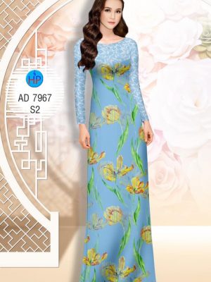 Vải áo dài Hoa tulip kiểu mới AD 7967 31 1575446673 767 Vai ao dai Hoa tulip kieu moi AD 7967