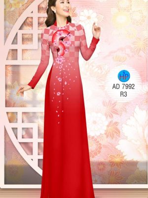1575532983 143 Vai ao dai Hoa Dao va quat thiet ke 2019