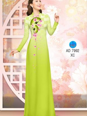 1575532983 391 Vai ao dai Hoa Dao va quat thiet ke 2019
