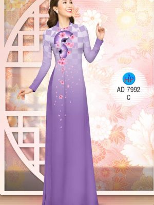 1575532983 54 Vai ao dai Hoa Dao va quat thiet ke 2019