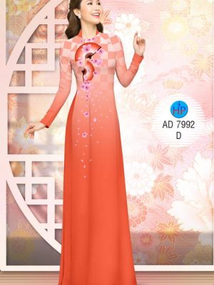 1575532983 889 Vai ao dai Hoa Dao va quat thiet ke 2019