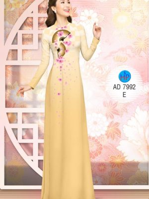 1575532983 923 Vai ao dai Hoa Dao va quat thiet ke 2019