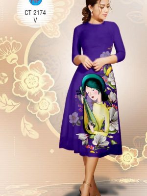 Vải áo dài Vải cách tân thiếu nữ và cây đàn mới ra AD CT 2174 22 1575533341 425 Vai ao dai Vai cach tan thieu nu va cay
