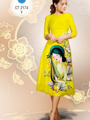 Vải áo dài Vải cách tân thiếu nữ và cây đàn mới ra AD CT 2174 28 1575533342 379 Vai ao dai Vai cach tan thieu nu va cay