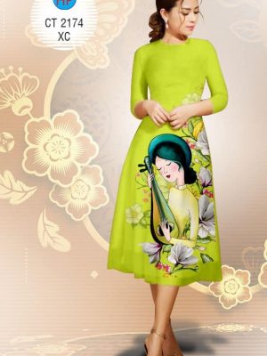 Vải áo dài Vải cách tân thiếu nữ và cây đàn mới ra AD CT 2174 27 1575533342 763 Vai ao dai Vai cach tan thieu nu va cay