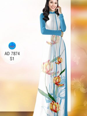 Vải áo dài Hoa tu-líp mới ra AD 7874 21 1575706645 345 Vai ao dai Hoa tu lip moi ra AD 7874