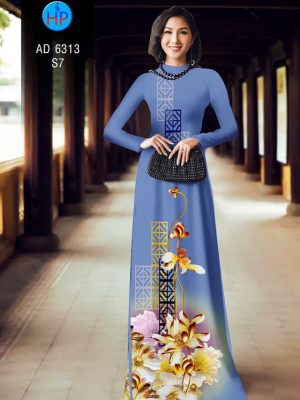 Vải áo dài hoa Sen kiểu mới AD 6313 31 1575964388 235 Vai ao dai hoa Sen kieu moi AD 6313