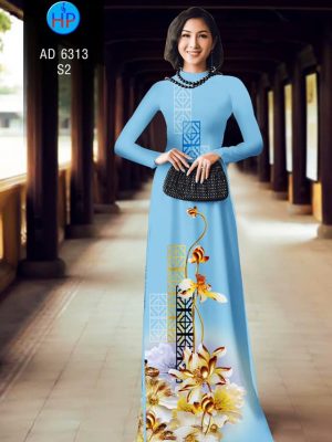 Vải áo dài hoa Sen kiểu mới AD 6313 32 1575964388 345 Vai ao dai hoa Sen kieu moi AD 6313