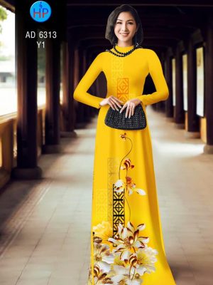 Vải áo dài hoa Sen kiểu mới AD 6313 36 1575964388 395 Vai ao dai hoa Sen kieu moi AD 6313