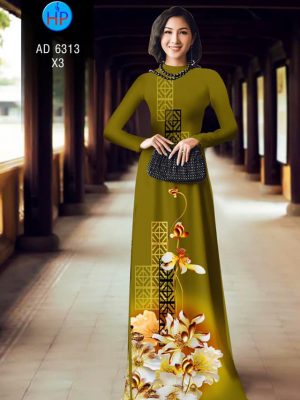 Vải áo dài hoa Sen kiểu mới AD 6313 37 1575964388 48 Vai ao dai hoa Sen kieu moi AD 6313