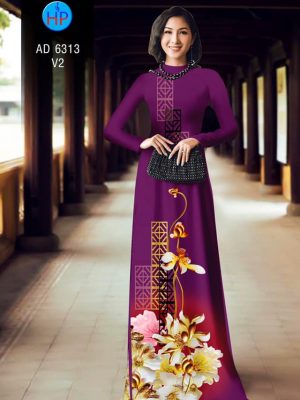 Vải áo dài hoa Sen kiểu mới AD 6313 30 1575964388 656 Vai ao dai hoa Sen kieu moi AD 6313