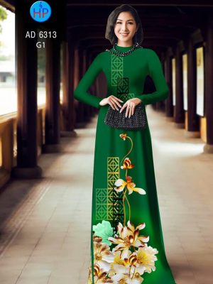 Vải áo dài hoa Sen kiểu mới AD 6313 26 1575964388 749 Vai ao dai hoa Sen kieu moi AD 6313