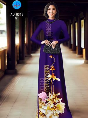 Vải áo dài hoa Sen kiểu mới AD 6313 28 1575964388 894 Vai ao dai hoa Sen kieu moi AD 6313
