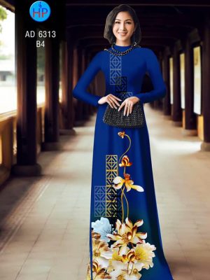 Vải áo dài hoa Sen kiểu mới AD 6313 34 1575964388 905 Vai ao dai hoa Sen kieu moi AD 6313