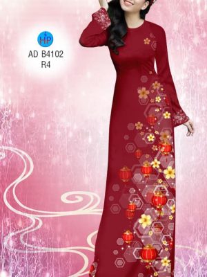 1575965526 838 Vai ao dai Hoa Mai thiet ke 2019 AD B4102