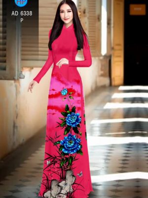Vải áo dài hoa Mẫu đơn xanh thiết kế 2019 AD 6338 23 1576209476 524 Vai ao dai hoa Mau don xanh thiet ke 2019