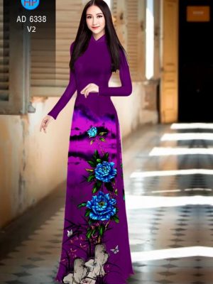 Vải áo dài hoa Mẫu đơn xanh thiết kế 2019 AD 6338 27 1576209476 739 Vai ao dai hoa Mau don xanh thiet ke 2019