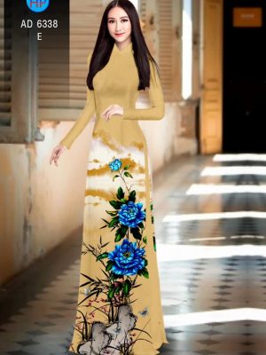 Vải áo dài hoa Mẫu đơn xanh thiết kế 2019 AD 6338 34 1576209477 298 Vai ao dai hoa Mau don xanh thiet ke 2019