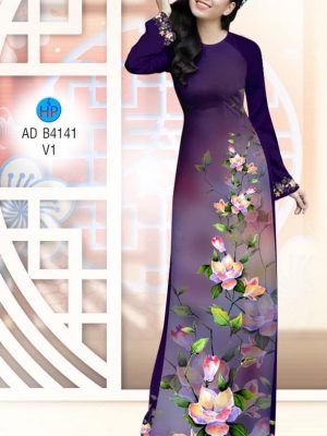 Vải áo dài Hoa sen in 3D kiểu mới AD B4141 35 1576209762 352 Vai ao dai Hoa sen in 3D kieu moi AD