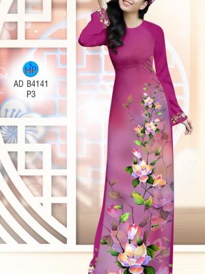 Vải áo dài Hoa sen in 3D kiểu mới AD B4141 28 1576209762 61 Vai ao dai Hoa sen in 3D kieu moi AD