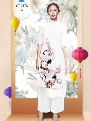 Vải áo dài Cách tân hoa Đào và Sếu kiểu mới AD 2176 13 1576292226 516 Vai ao dai Cach tan hoa Dao va Seu kieu