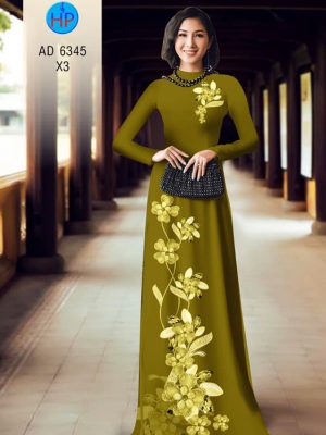 Vải áo dài Hoa in 3D đẹp sanh thanh khiết kiểu mới AD 6345 26 1576814333 155 Vai ao dai Hoa in 3D dep sanh thanh khiet
