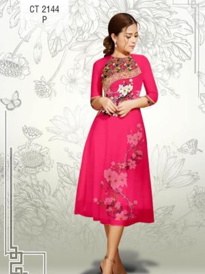 Vải áo dài cách tân Hoa Đào kiểu mới AD CT2144 27 1576814997 58 Vai ao dai cach tan Hoa Dao kieu moi AD