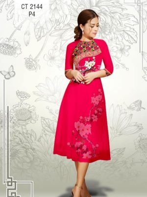 Vải áo dài cách tân Hoa Đào kiểu mới AD CT2144 35 1576814998 218 Vai ao dai cach tan Hoa Dao kieu moi AD