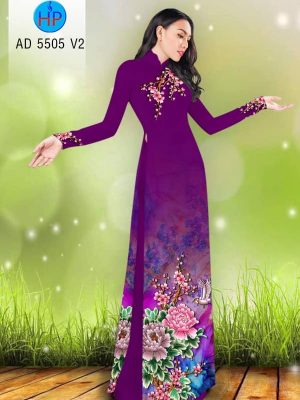Vải áo dài Hoa Mẫu Đơn và Mùa Xuân kiểu mới AD 5505 33 1576815096 348 Vai ao dai Hoa Mau Don va Mua Xuan kieu