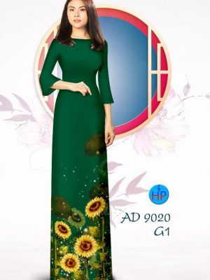 Vải áo dài Hoa Hướng Dương kiểu mới AD 9020 24 1576815714 612 Vai ao dai Hoa Huong Duong kieu moi AD 9020