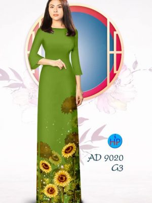 Vải áo dài Hoa Hướng Dương kiểu mới AD 9020 25 1576815715 401 Vai ao dai Hoa Huong Duong kieu moi AD 9020