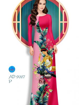 Vải áo dài Cô gái và hoa mới ra AD 9027 30 1576816817 233 Vai ao dai Co gai va hoa moi ra AD