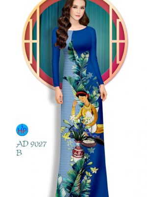 Vải áo dài Cô gái và hoa mới ra AD 9027 34 1576816817 614 Vai ao dai Co gai va hoa moi ra AD