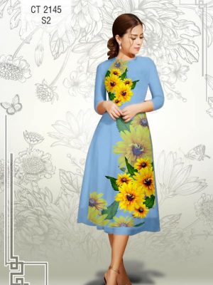 Vải áo dài cách tận Hoa Hướng Dương kiểu mới AD CT2145 25 1577086945 834 Vai ao dai cach tan Hoa Huong Duong kieu moi
