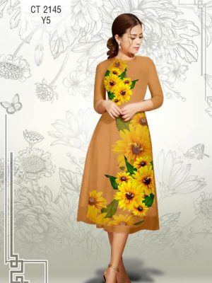 Vải áo dài cách tận Hoa Hướng Dương kiểu mới AD CT2145 30 1577086945 846 Vai ao dai cach tan Hoa Huong Duong kieu moi