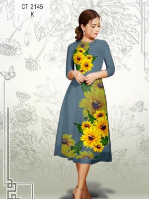 Vải áo dài cách tận Hoa Hướng Dương kiểu mới AD CT2145 34 1577086946 113 Vai ao dai cach tan Hoa Huong Duong kieu moi