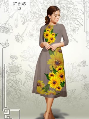 Vải áo dài cách tận Hoa Hướng Dương kiểu mới AD CT2145 35 1577086946 207 Vai ao dai cach tan Hoa Huong Duong kieu moi