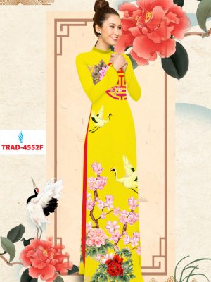Vải áo dài chim hạc và hoa đào kiểu mới AD TRAF 4552 23 1577088392 860 Vai ao dai chim hac va hoa dao kieu moi