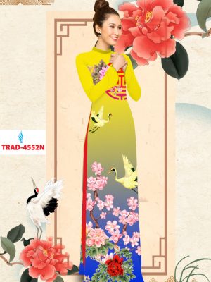 Vải áo dài chim hạc và hoa đào kiểu mới AD TRAF 4552 28 1577088393 244 Vai ao dai chim hac va hoa dao kieu moi